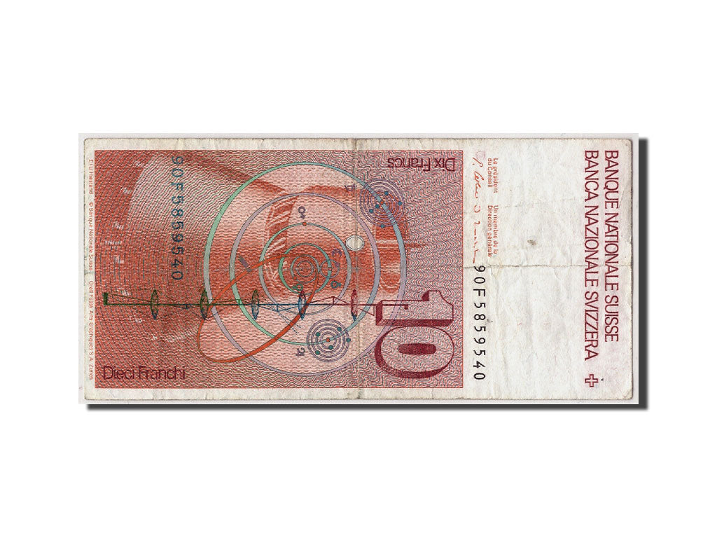 Svizzera, 10 Franken, 1990, KM:53h, Undated, MB
