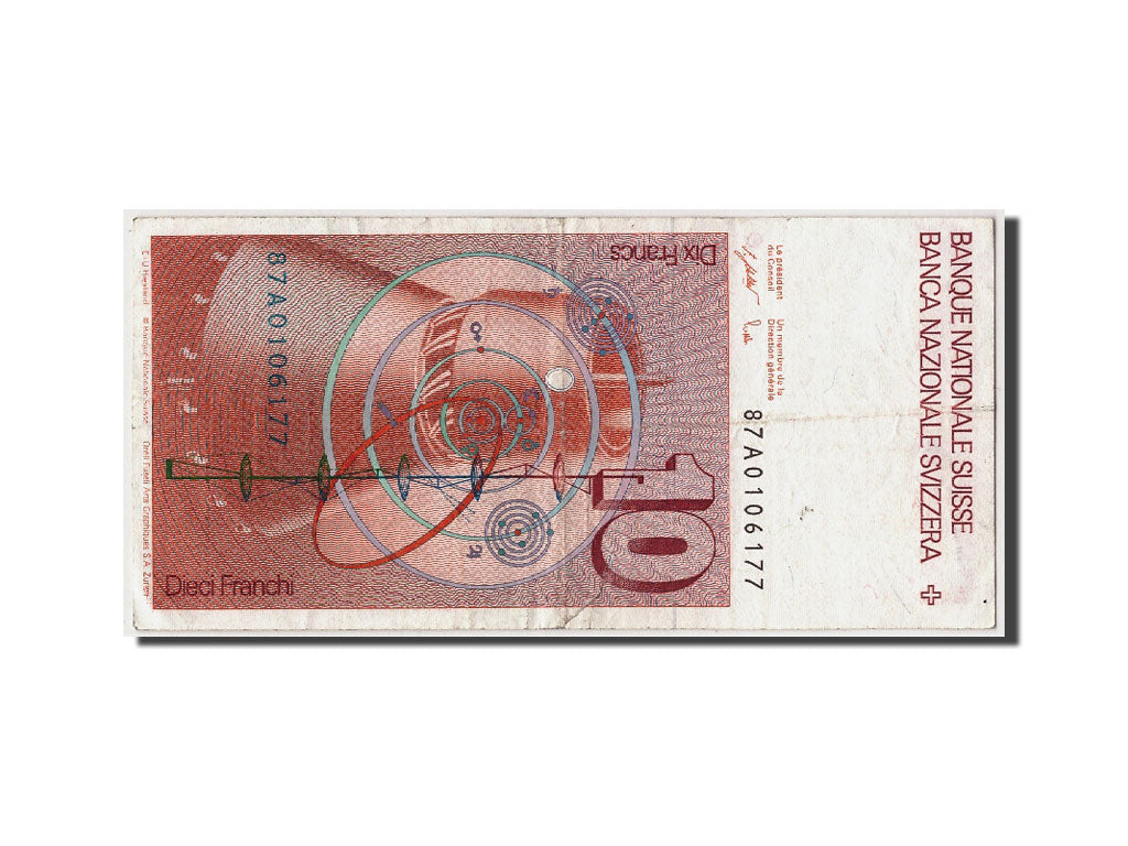 Schweiz, 10 Franken, 1987, KM:53g, Undatiert, VF(20-25)