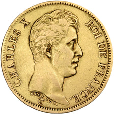 Moneta, Francia, Charles X, 40 Francs, 1824, Paris, BB, Oro, Gadoury:1105