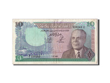 Billete, 10 Dinars, 1969, Túnez, KM:65a, 1969-06-01, BC+