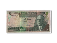 Banconote, Tunisia, 5 Dinars, 1972, KM:68a, 1972-08-03, MB