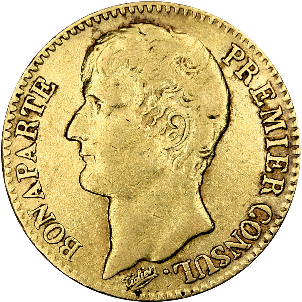FRANCE, Napoléon I, 40 Francs, 1803, Paris, KM #652, EF(40-45), Gold, Gadoury #.