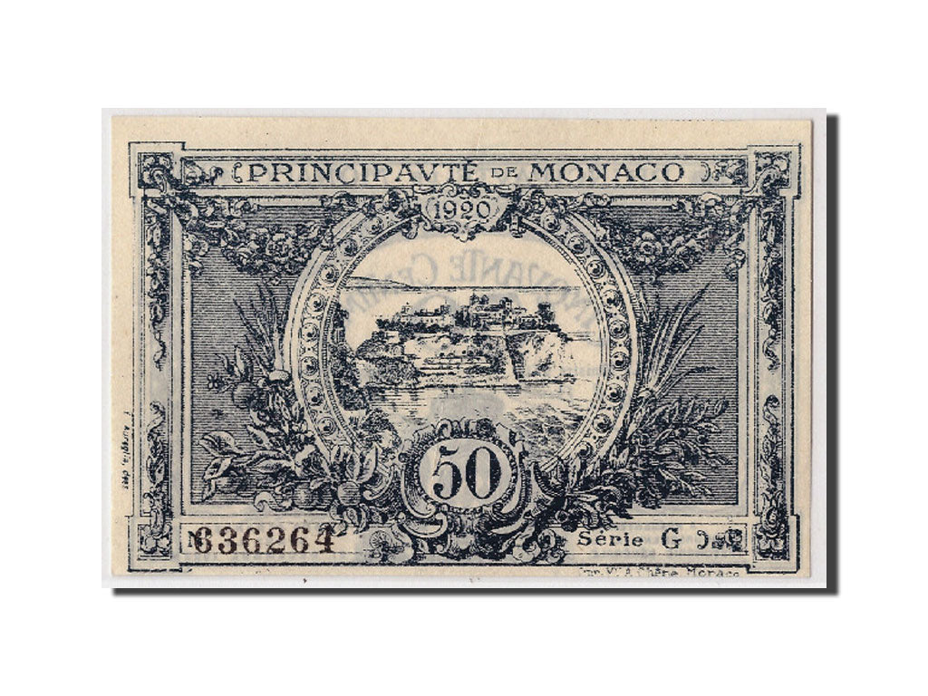 Monaco, 50 Centimes, 1920, KM:3a, 16-03 (20-03) 1920, UNC(65-70)