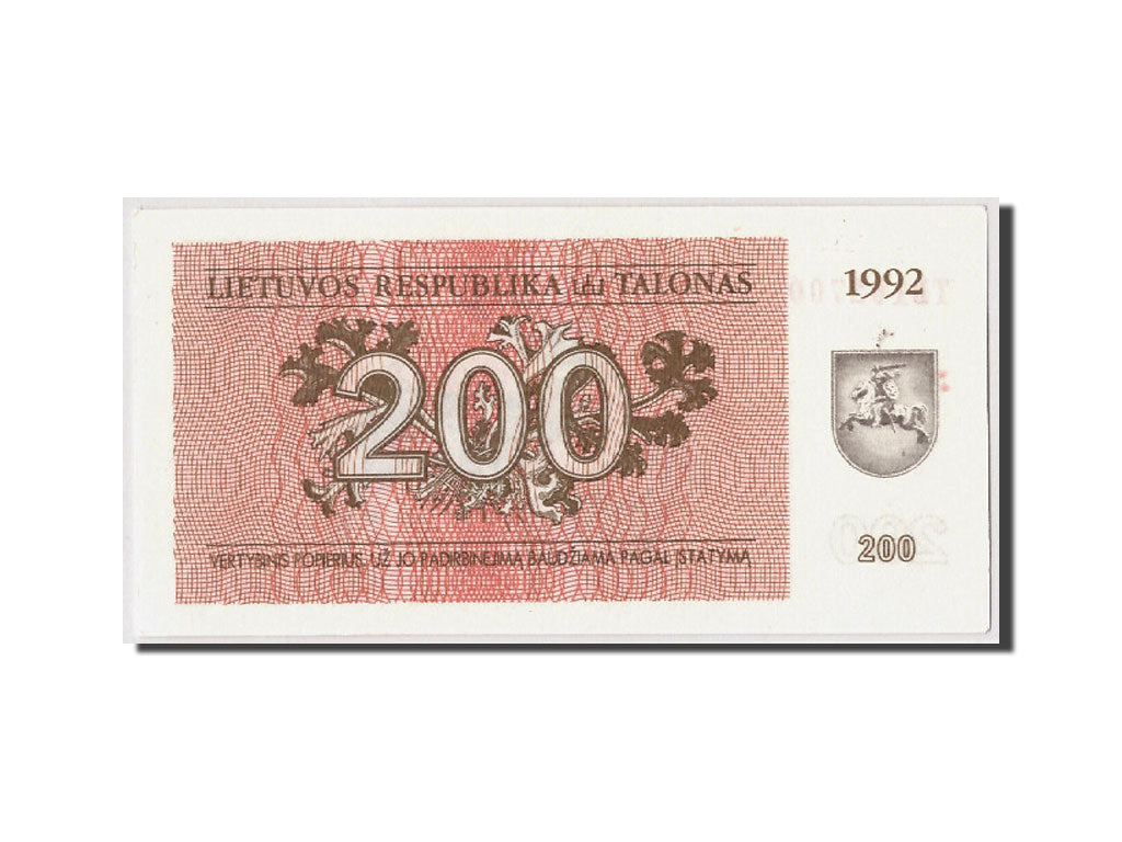 Banknote, Lithuania, 200 (Talonas), 1992, Undated, KM:43a, UNC(63)