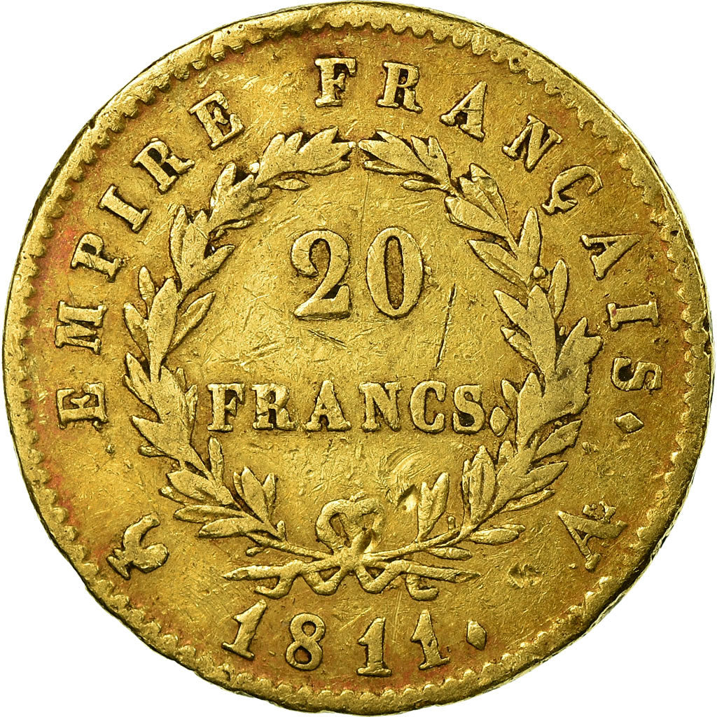 Coin, France, Napoléon I, 20 Francs, 1811, Paris, EF(40-45), Gold, Gadoury:1025