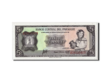 Billet, Paraguay, 5 Guaranies, L1952, 1952-03-25, KM:194, NEUF