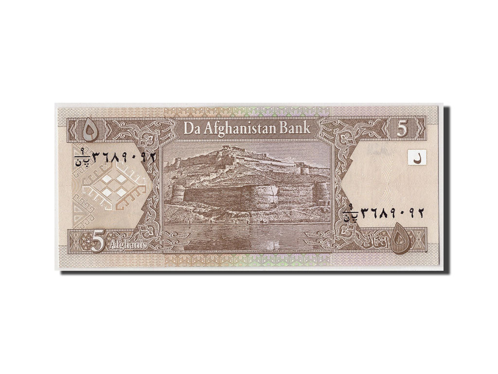Billet, Afghanistan, 5 Afghanis, SH1381(2002), Undated, KM:66a, NEUF