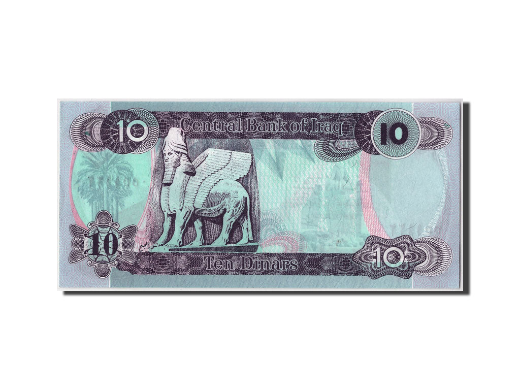 Banconote, Iraq, 10 Dinars, 1992/AH1412, KM:81, Undated, FDS