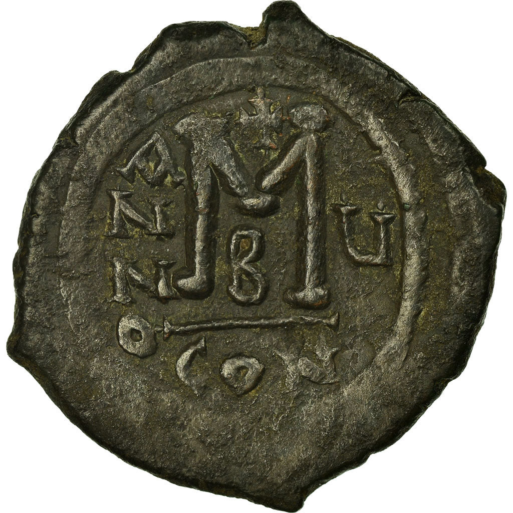 Coin, Maurice Tiberius, Follis, 582-602, Constantinople, EF(40-45), Copper