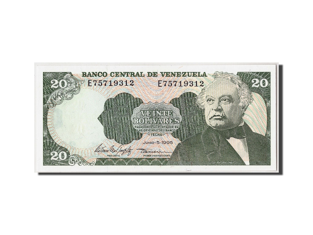 Banknote, Venezuela, 20 Bolivares, 1995, 1995-06-05, KM:63e, UNC(65-70)