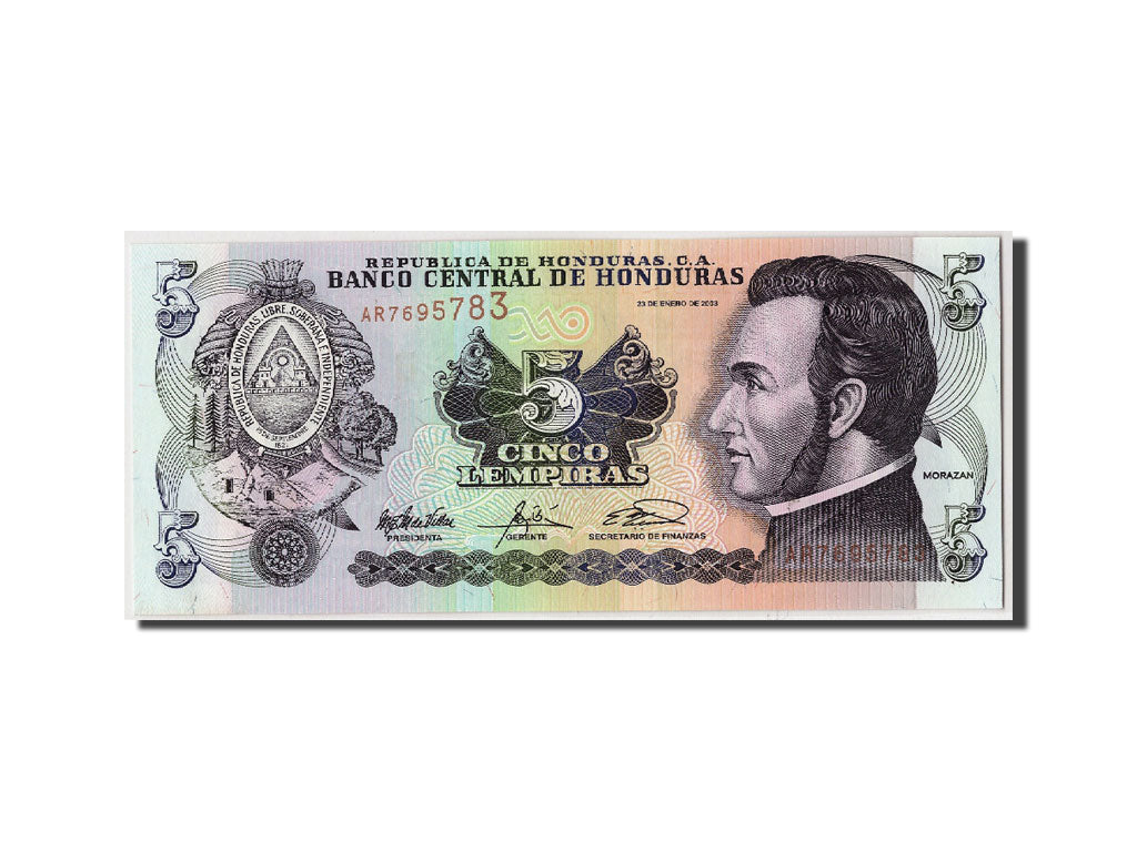 Billete, 5 Lempiras, 2003, Honduras, KM:85c, 2003-01-23, UNC
