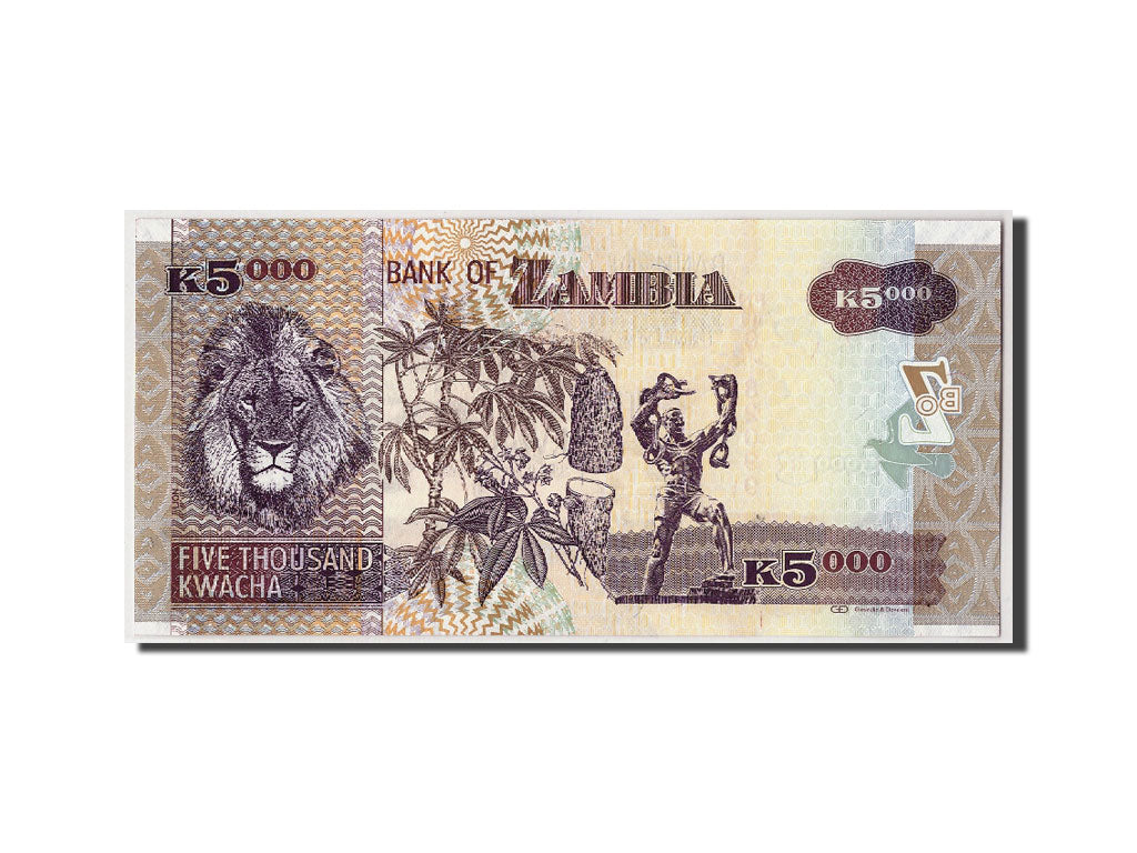 Sambia, 5000 Kwacha, 2012, KM:45h, Undatiert, UNC(65-70)