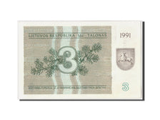 Lituania, 3 (Talonas), 1991, KM:33b, Undated, SPL