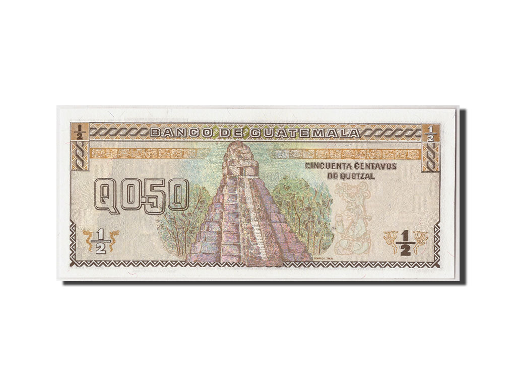 Banknote, Guatemala, 1/2 Quetzal, 1994, 1994-09-27, KM:86b, UNC(65-70)