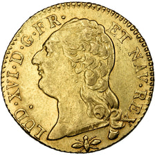FRANCE, Louis d'or à la tête nue, Louis D'or, 1787, Lyon, KM #591.5, AU(50-53),