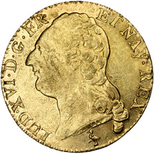 FRANCE, Louis d'or à la tête nue, Louis D'or, 1787, Paris, KM #591.1, AU(50-53),