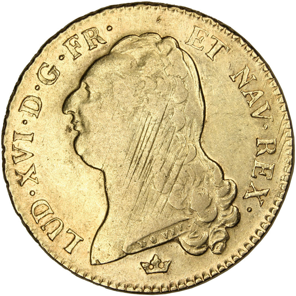 Coin, France, Louis XVI, Double louis d'or à la tête nue, 2 Louis D'or, 1790
