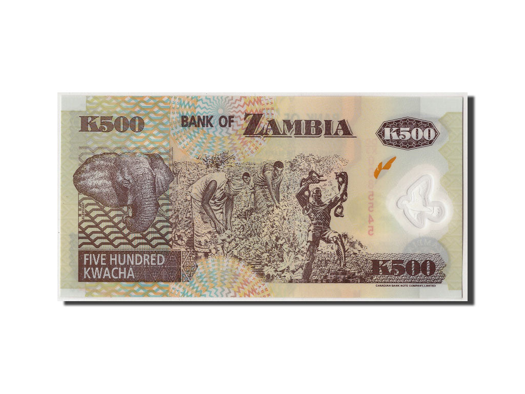 Sambia, 500 Kwacha, 2004, Undatiert, KM:43c, UNC(65-70)
