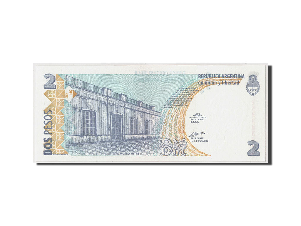 Geldschein, Argentinien, 2 Pesos, Undated (1997-2002), KM:346, UNZ
