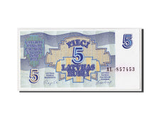 Lettonia, 5 Rubli, 1992, KM:37, Undated, FDS