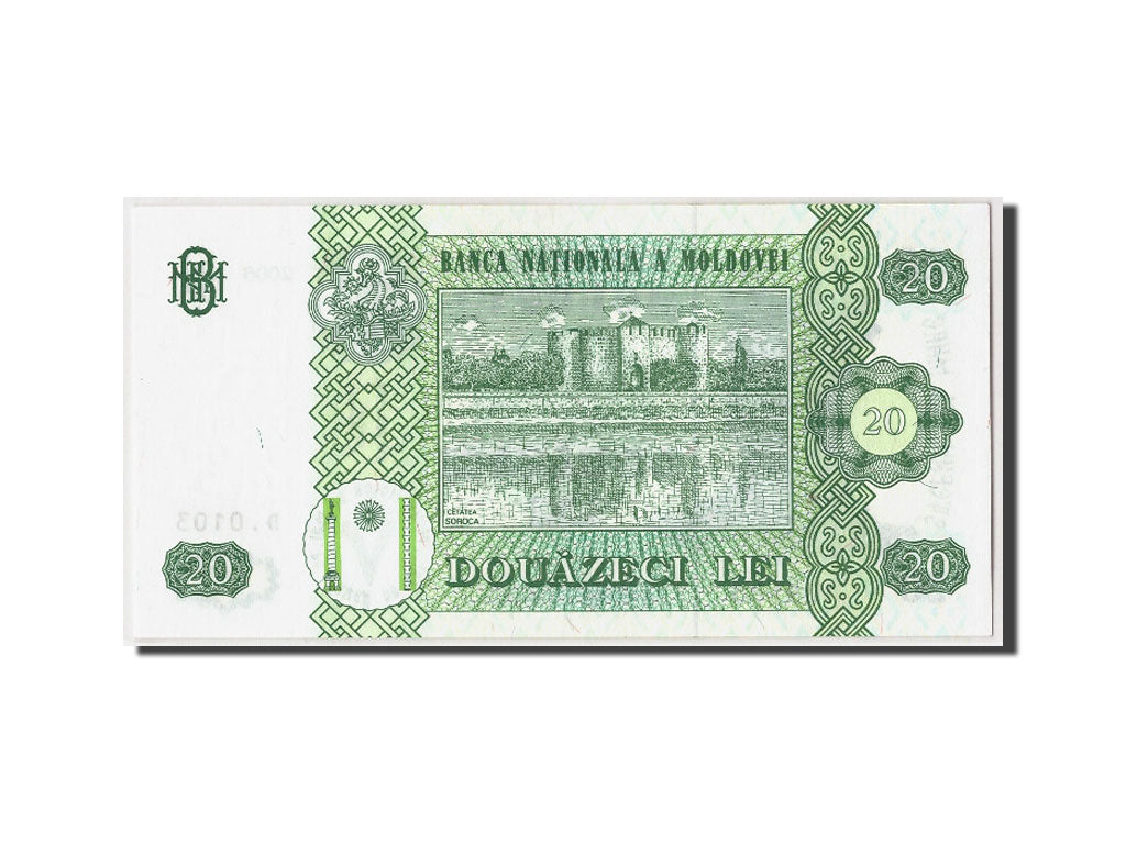 Banconote, Moldava, 20 Lei, 2006, KM:13g, Undated, FDS