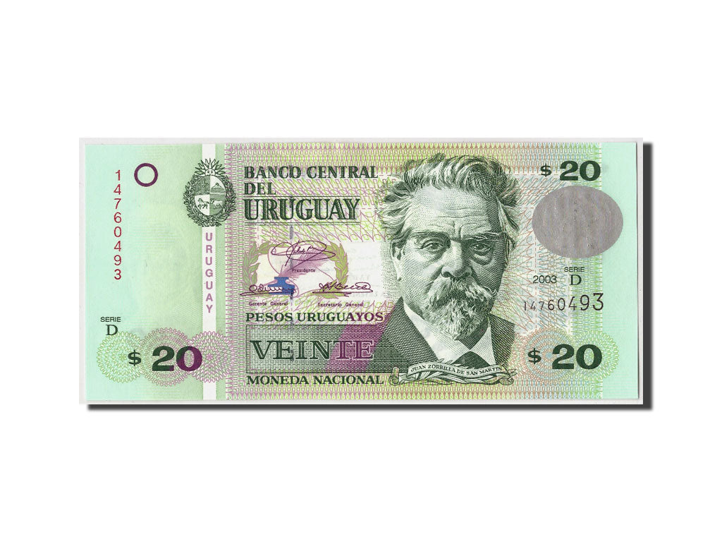 Geldschein, Uruguay, 20 Pesos Uruguayos, 2003, Undated, KM:83b, UNZ