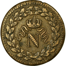 Moneta, Francia, Napoléon I, Decime, 1814, Strasbourg, BB+, Bronzo