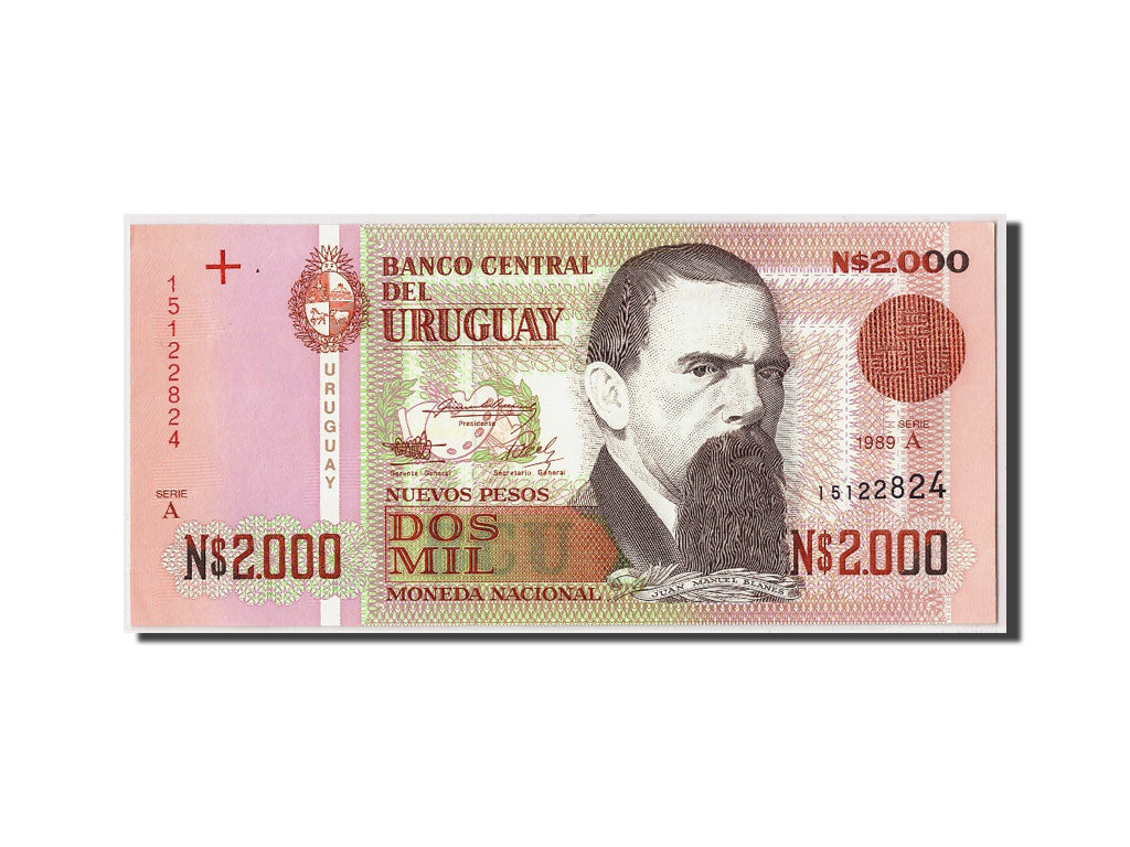 Geldschein, Uruguay, 2000 Nuevos Pesos, 1989, Undated, KM:68a, UNZ