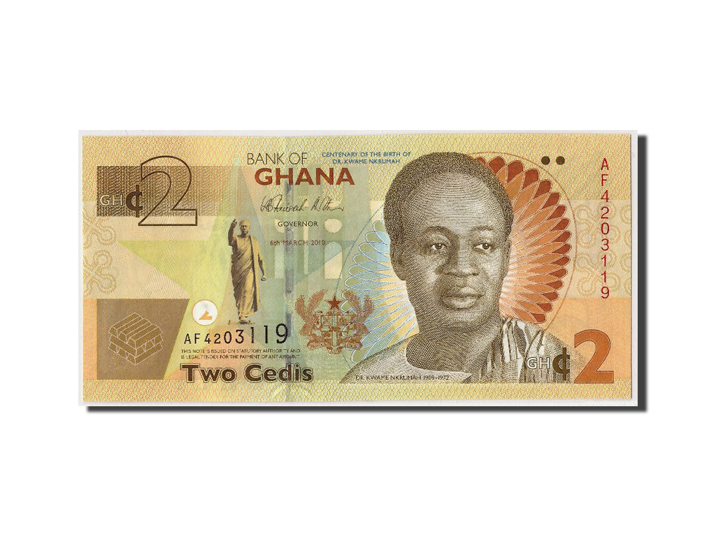 Geldschein, Ghana, 2 Cedis, 2010, 2010-03-06, KM:37a, UNZ