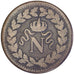 FRANCE, 1 Décime, 1814, Strasbourg, F(12-15), Bronze, Gadoury #195b, 20.49