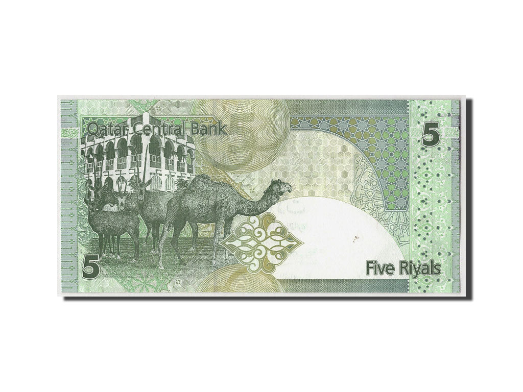 Banknot, Katar, 5 Riyals, Undated (2003), KM:21, UNC(65-70)