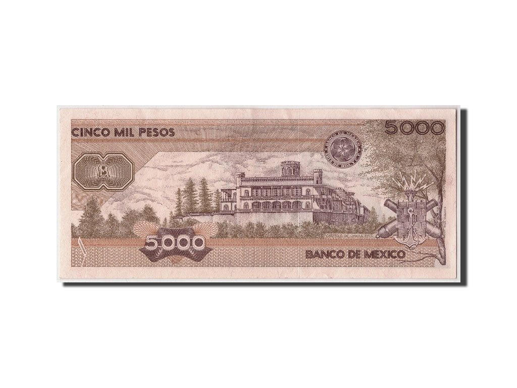 Mexico, 5000 Pesos, 1987, KM:88b, 1987-02-24, AU(55-58)