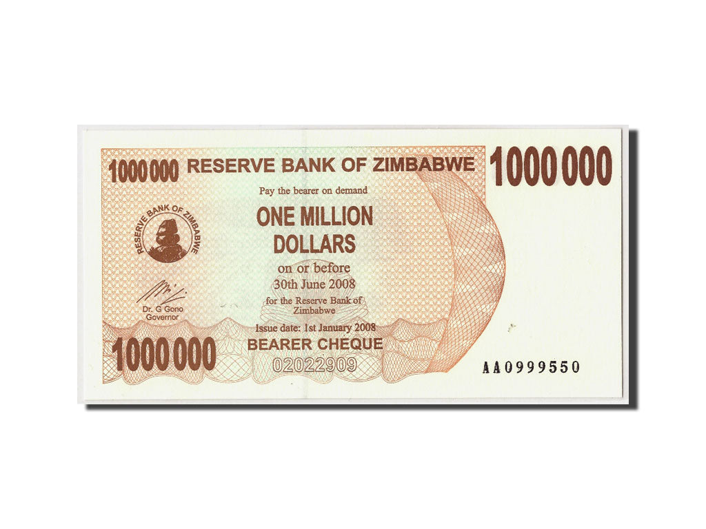 Simbabwe, 1 Million Dollars, 2008, KM:53, 2008-01-01, UNC(65-70)
