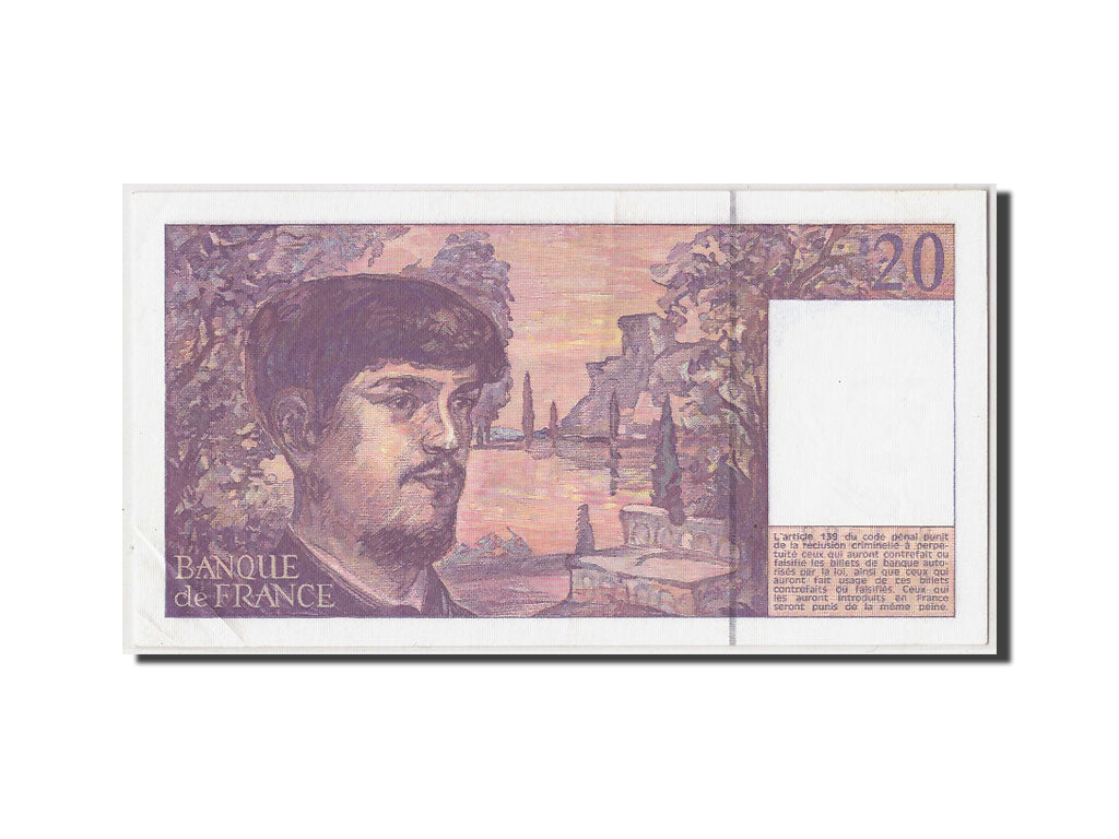 France, 20 Francs Debussy, 1993, KM:151g, Fayette:66bis.5, UNC(60-62)