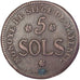 Coin, German States, MAINZ, Friedrich Karl Josef, 5 Sols, 1793, EF(40-45)