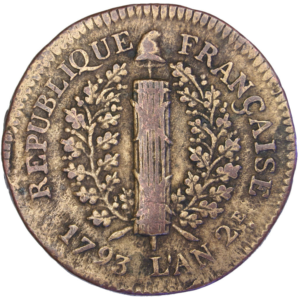 Coin, German States, MAINZ, Friedrich Karl Josef, 5 Sols, 1793, EF(40-45)