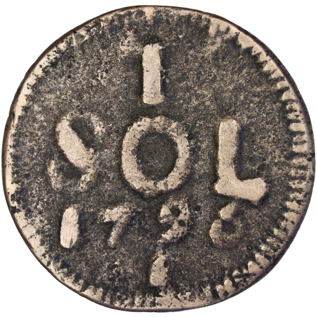Luxembourg, 1 Sol, KM #19, VF(30-35), Bronze, 14.84