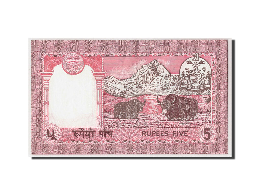 Geldschein, Nepal, 5 Rupees, Undated (1987- ), KM:30a, UNZ-