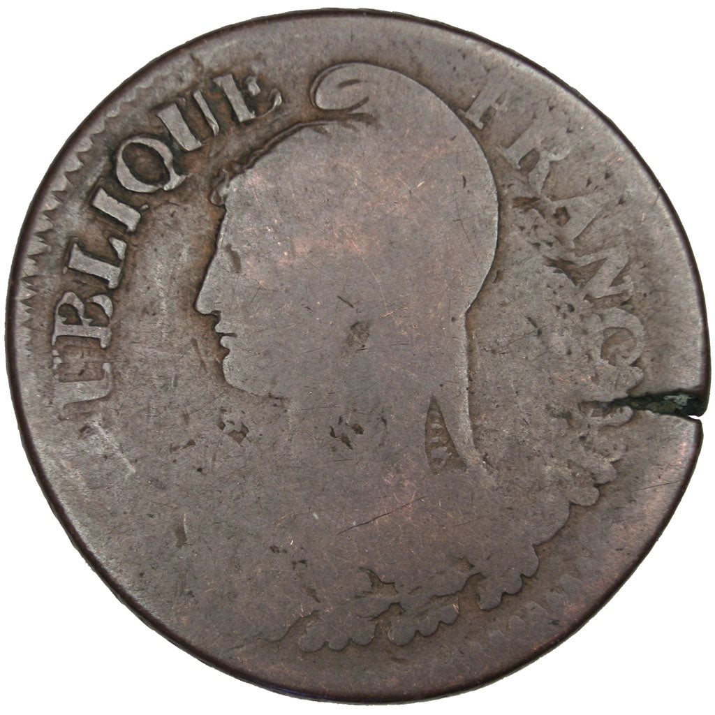 FRANCE, 5 Centimes, 1797, Orléans, F(12-15), Bronze, Gadoury #126, 10.11