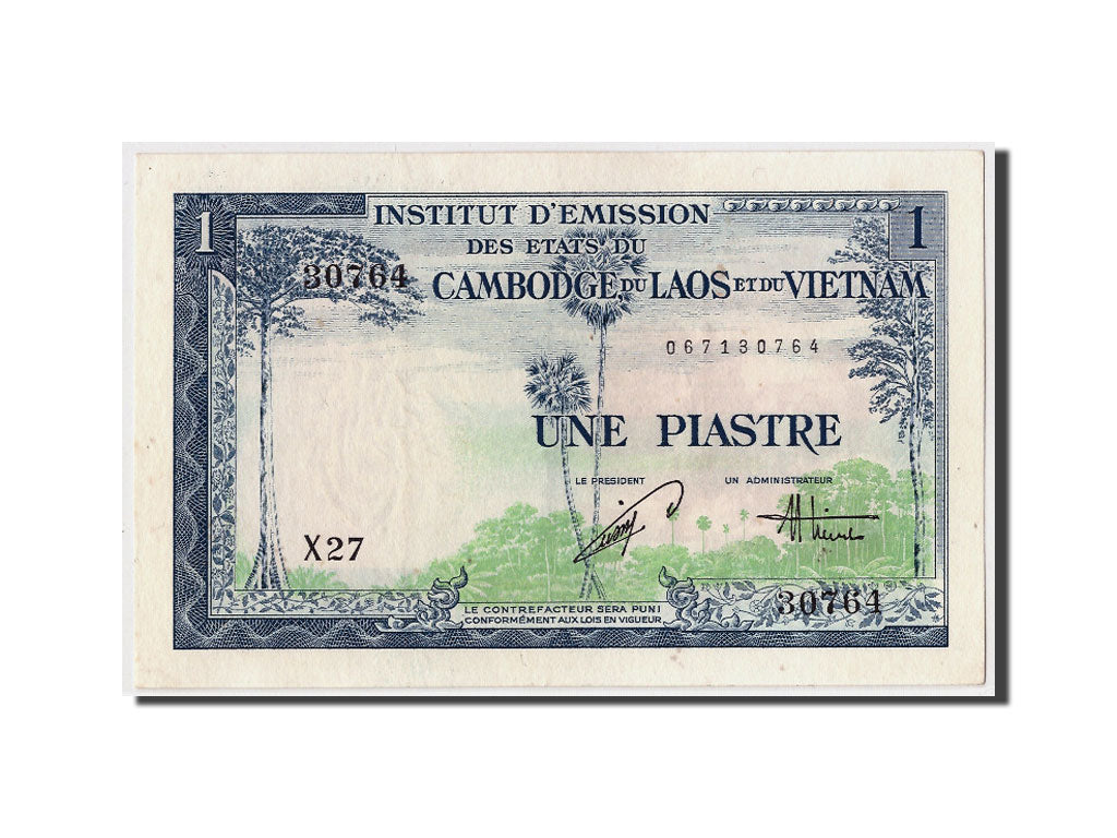 Banknote, FRENCH INDO-CHINA, 1 Piastre = 1 Dong, Undated (1953), KM:104