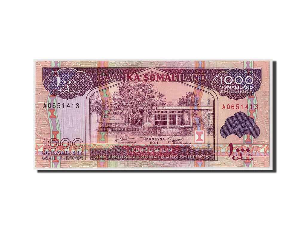 Banknote, Somaliland, 1000 Shillings, 2011, Undated, KM:20, UNC(65-70)
