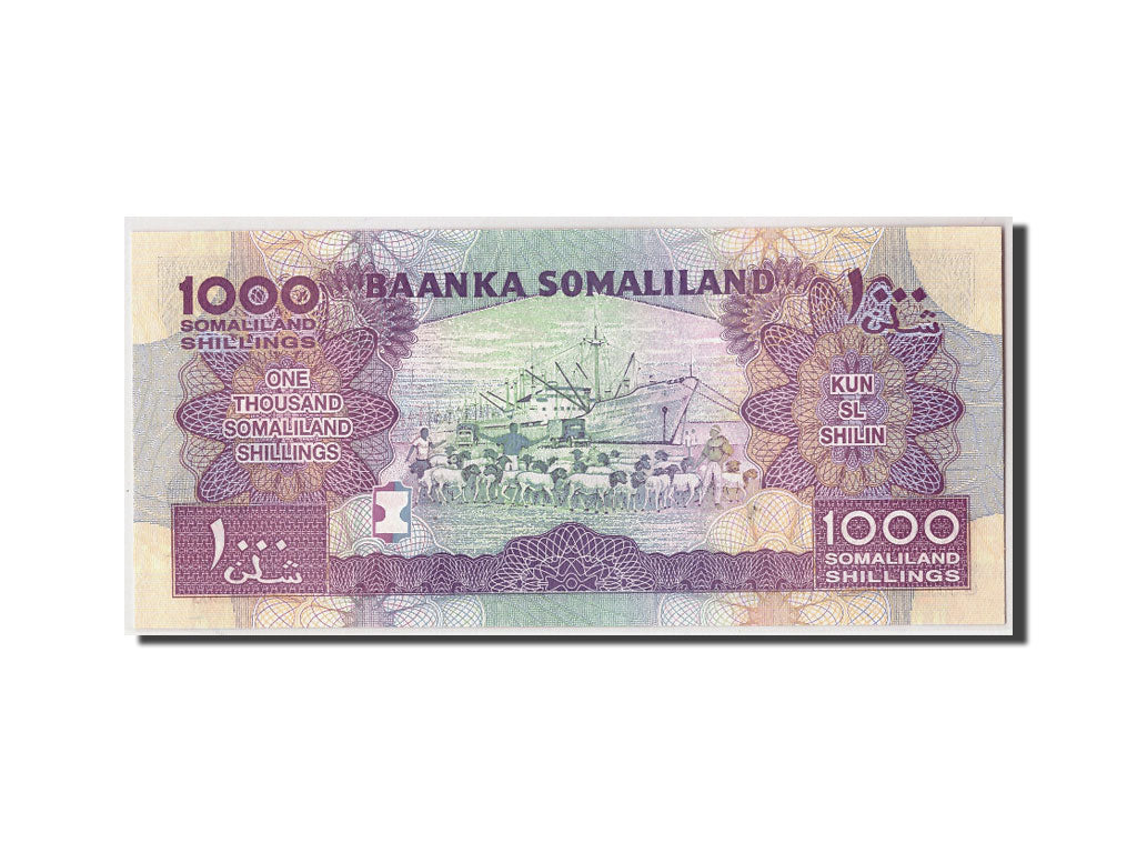 Banknote, Somaliland, 1000 Shillings, 2011, Undated, KM:20, UNC(65-70)