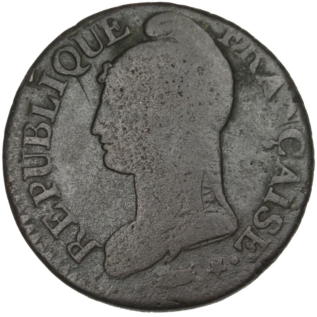 FRANCE, Dupré, Decime, 1797, Lille, KM #644.11, VF(20-25), Bronze, Gadoury #126,