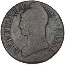 FRANCE, Dupré, Decime, 1797, Lille, KM #644.11, VF(20-25), Bronze, Gadoury #126,
