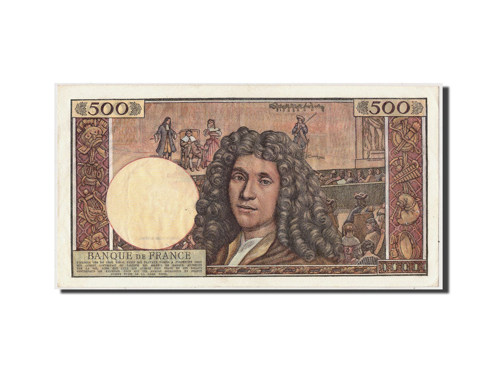 France, 500 Nouveaux Francs Molière, KM:145a, Fay:60.5, 1963-09-05, AU(55-58)