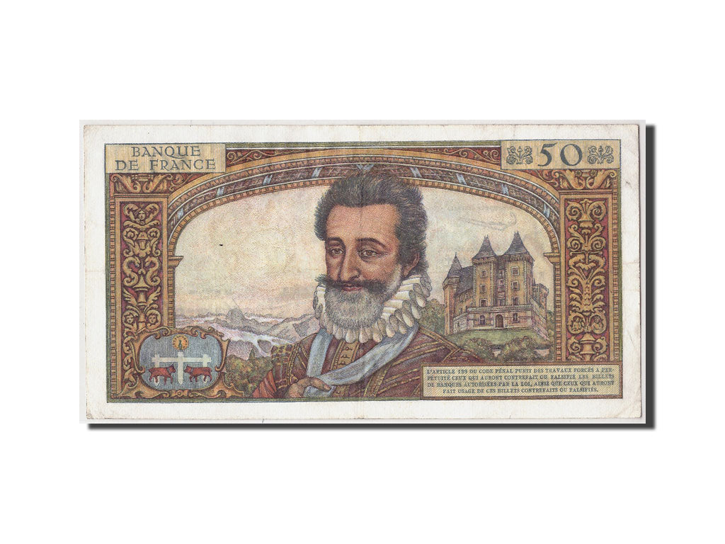 Geldschein, Frankreich, 50 Nouveaux Francs, 50 NF 1959-1961 ''Henri IV'', 1959