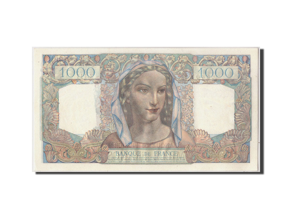 Banknote, France, 1000 Francs, 1 000 F 1945-1950 ''Minerve et Hercule'', 1945