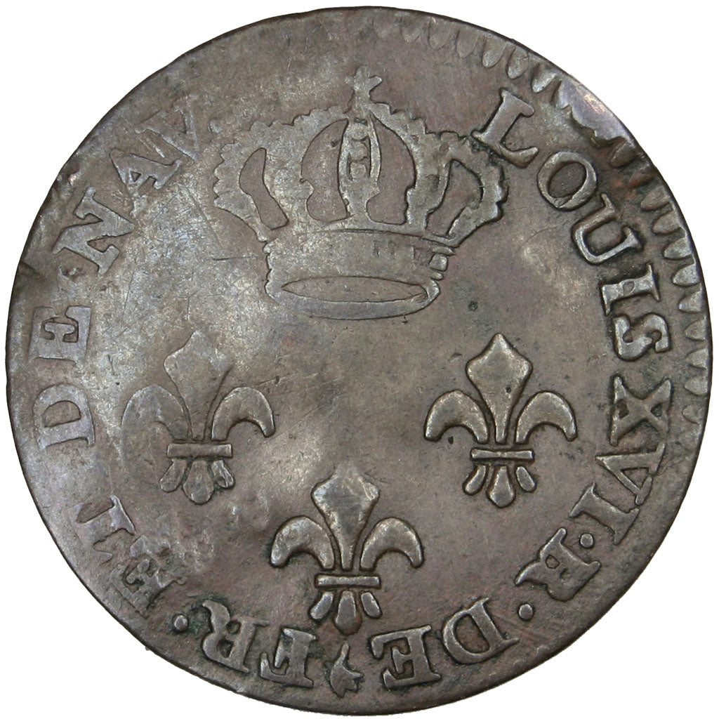 Guinea francese, 2 Sous, 1789, Paris, MB+, Biglione, Lecompte:20