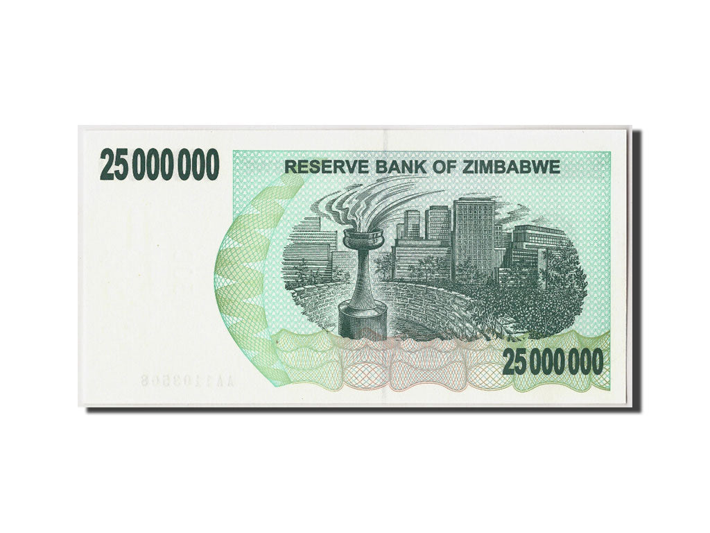 Banconote, Zimbabwe, 25 Million Dollars, 2008, KM:56, 2008-04-02, FDS