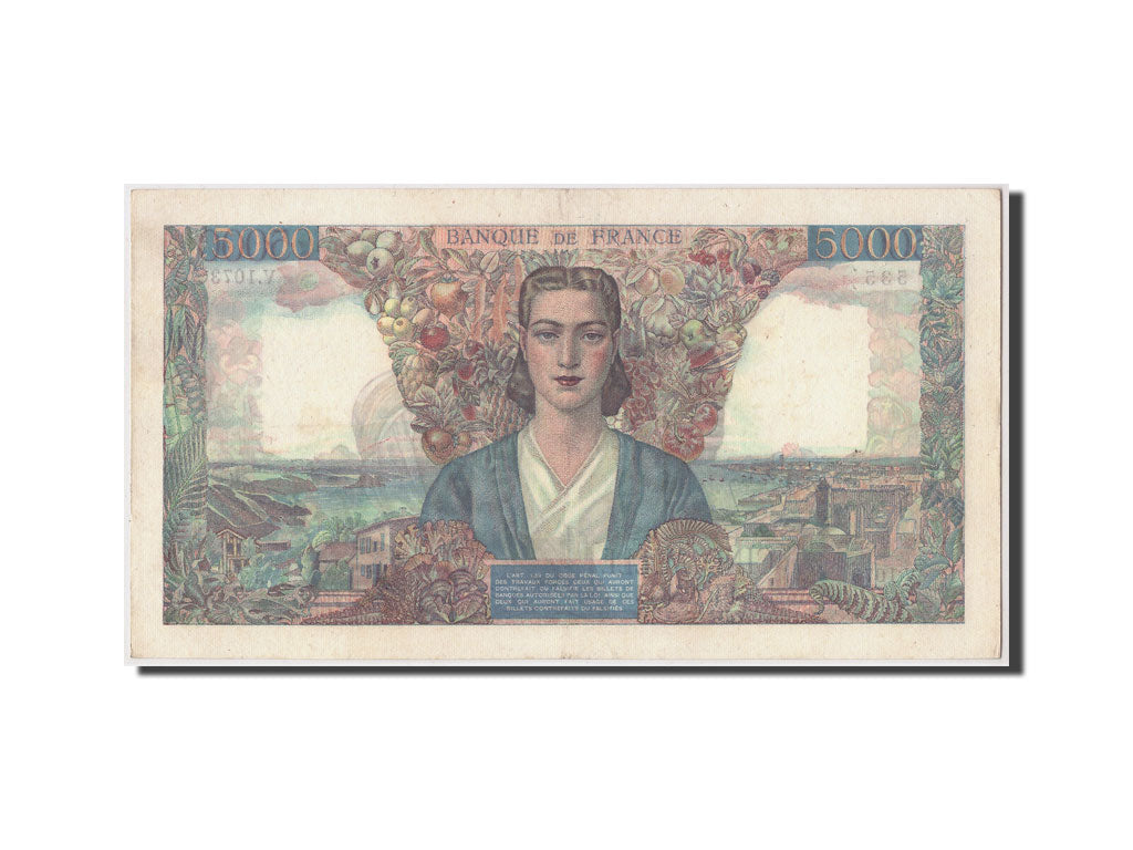France, 5000 Francs Empire Français, KM:103c, Fayette:47.42, 06-09-1945, TTB+